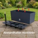 BigDean Blumenkasten 2X Blumenkasten mit Wasserspeicher Rattanoptik Anthrazit Bild 3