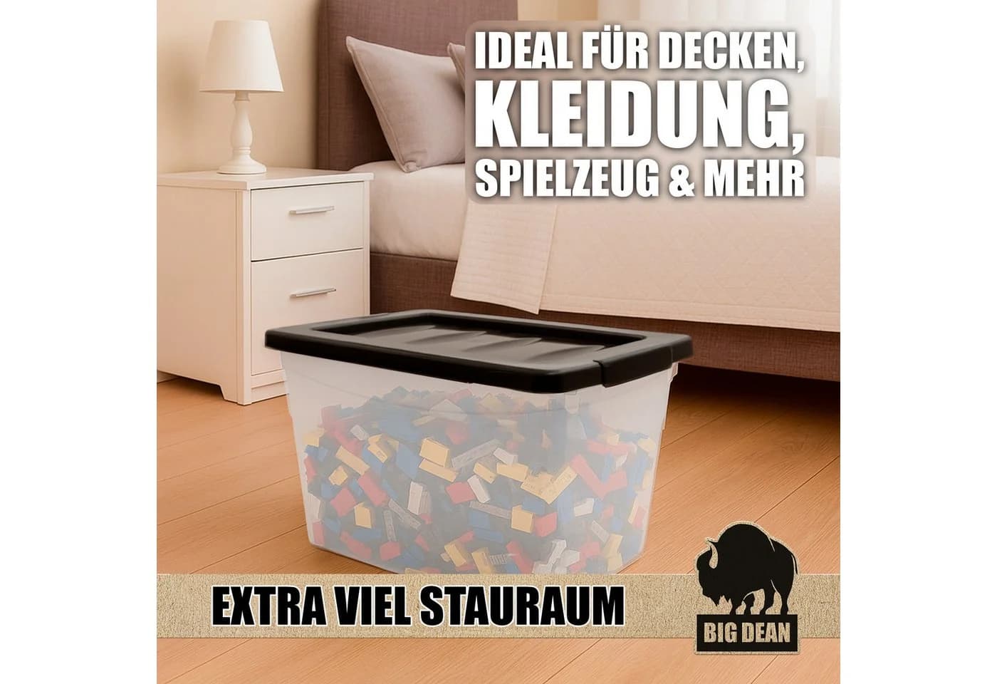 BigDean Aufbewahrungsbox 4x 30 L Budget Line