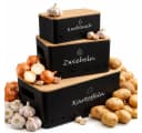 BigDean Aufbewahrungsbox 3er Set Metall Bambus Bild 2