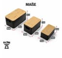 BigDean Aufbewahrungsbox 3er Set Metall Bambus Bild 3