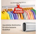 BigDean Kleiderständer auf Rollen silber ausziehbar bis 90 kg Bild 4
