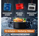 BigDean Meal Prep Boxen 700 ml – 15 Stück Runde Schalen mit Deckel – BPA frei Bild 1