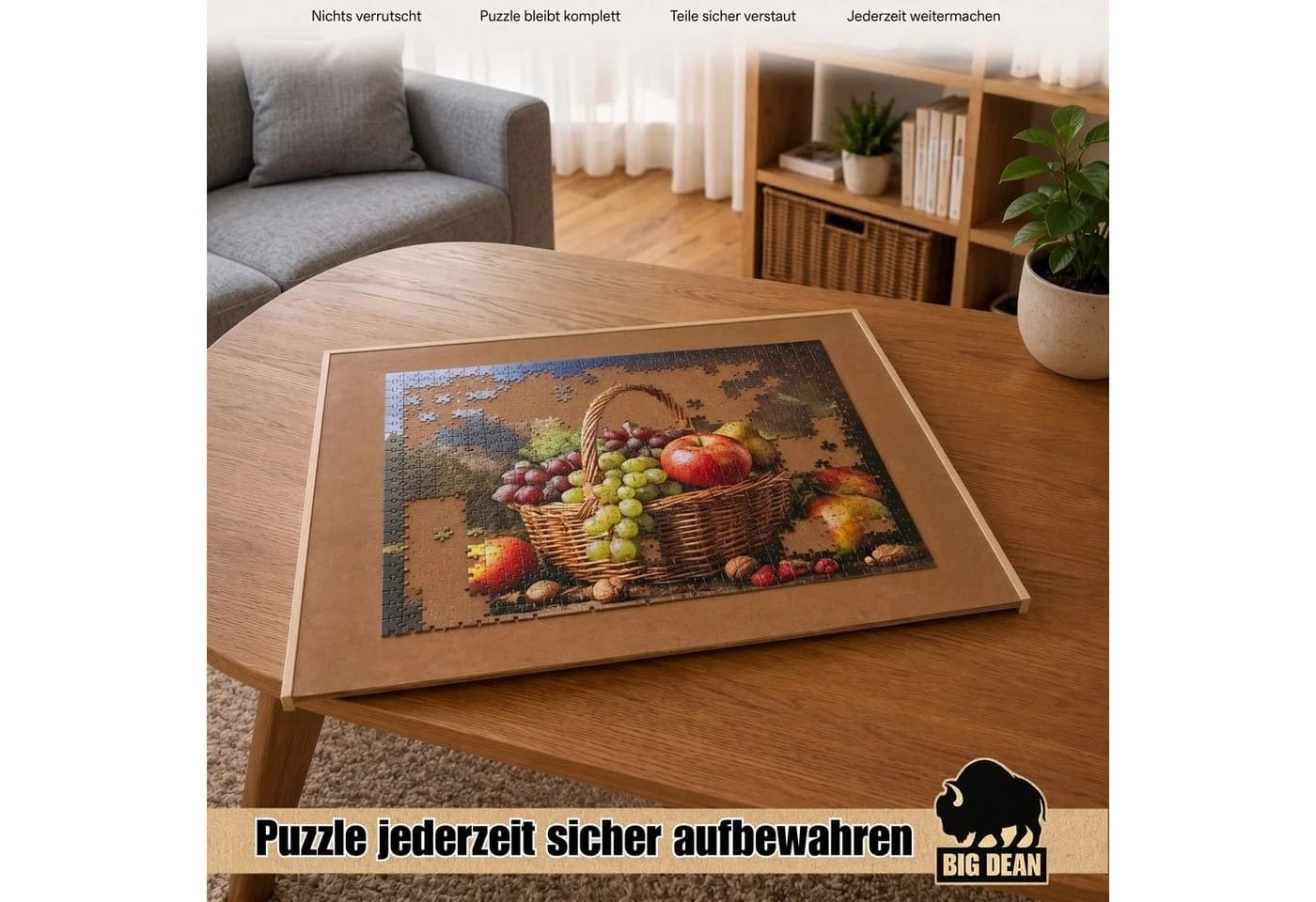 BigDean Puzzleunterlage mit 4 Schubladen Holzkonstruktion - Bild 4
