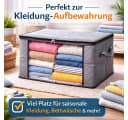 BigDean Aufbewahrungstaschen 6er Set Grau 90L mit Sichtfenster Bild 4