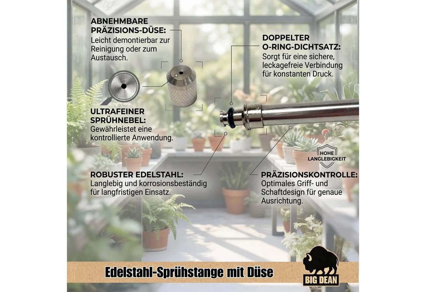 BigDean Drucksprühgerät 5 Liter mit Edelstahl-Düse - Bild 4