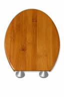 BigDean WC-Sitz Toilettendeckel mit Absenkautomatik in Holzoptik oval Bild 2