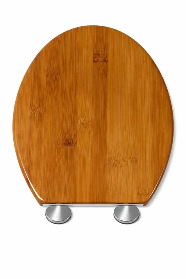 BigDean WC-Sitz Toilettendeckel mit Absenkautomatik in Holzoptik oval - Bild 2