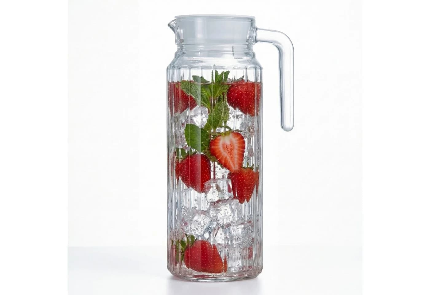 BigDean Wasserkrug 1,1 Liter Borosilikatglas mit Deckel - Bild 2