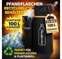 BigDean Pfandsammler 100L Schwarz mit Tragetasche Bild 1