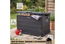 BigDean Auflagenbox Gartenbox 170L Schwarz Kunststoff Bild 1