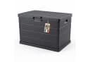 BigDean Auflagenbox Gartenbox 170L Schwarz Kunststoff Bild 2