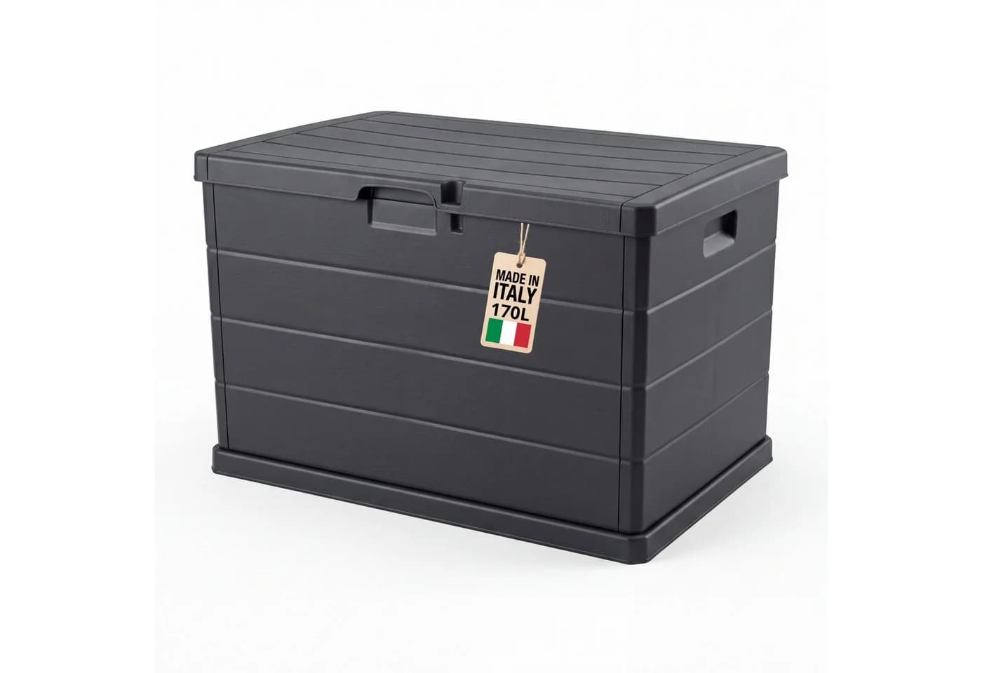 BigDean Auflagenbox Gartenbox 170L Schwarz Kunststoff - Bild 2