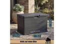 BigDean Auflagenbox Gartenbox 170L Schwarz Kunststoff Bild 3