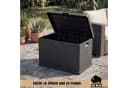 BigDean Auflagenbox Gartenbox 170L Schwarz Kunststoff Bild 4