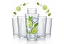 BigDean Longdrinkglas 6x Wassergläser 410ml Glas Riffeloptik Bild 2