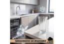 BigDean Longdrinkglas 6x Wassergläser 410ml Glas Riffeloptik Bild 4