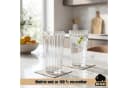 BigDean Longdrinkglas 6x Wassergläser 410ml Glas Riffeloptik Bild 5