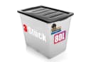 BigDean Aufbewahrungsbox 3x 80 L mit Deckel und Rollen Bild 2