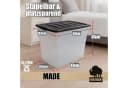 BigDean Aufbewahrungsbox 3x 80 L mit Deckel und Rollen Bild 3