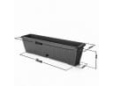 BigDean Blumenkasten 80cm Anthrazit mit Wasserspeicher Bild 3