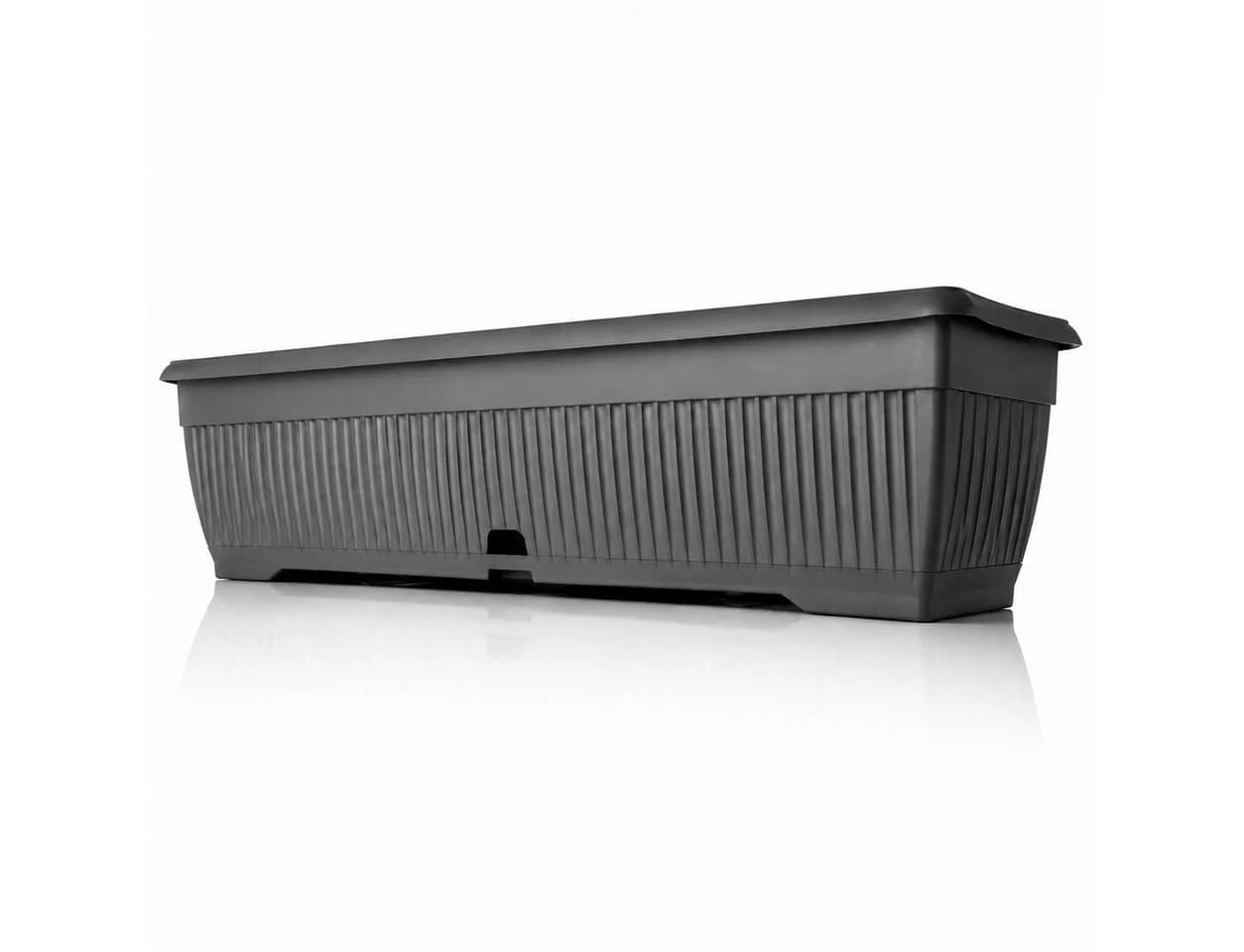 BigDean Blumenkasten 80cm Anthrazit mit Wasserspeicher - Bild 4