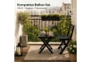 BigDean Gartenstuhl und Gartentisch klappbar Anthrazit Wetterfest Bild 1