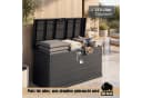 BigDean Auflagenbox 210L extra schmal Holzoptik mit Rollen Bild 3