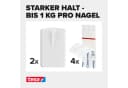 tesa Klebehaken Powerstrips Bilderhaken Weiß - Kleben statt Bohren Bild 3