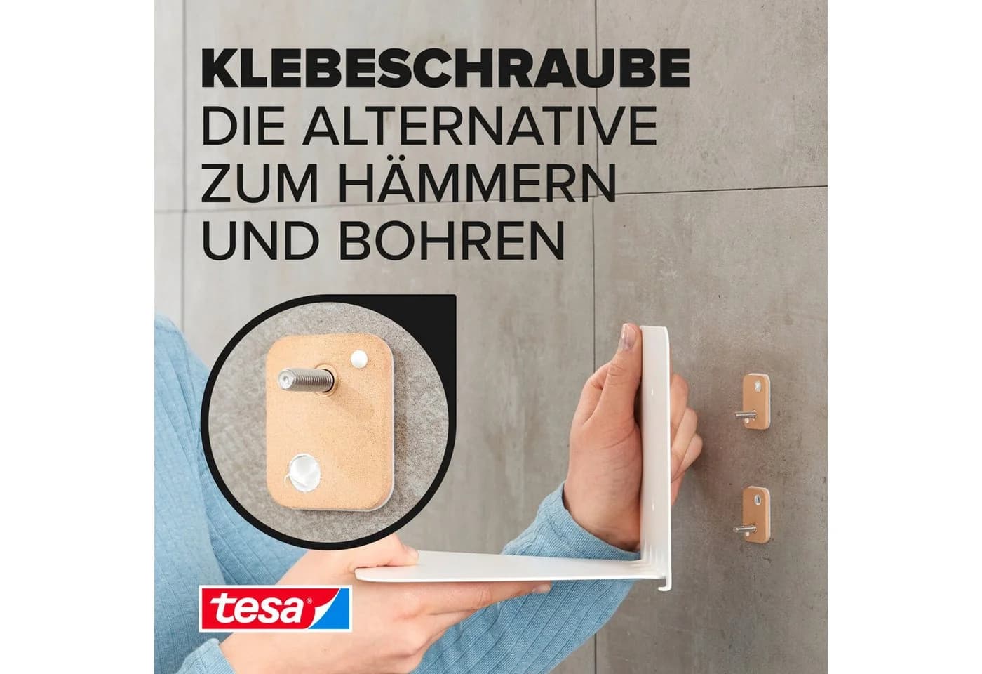 tesa Klebehaken 2 St. 4 kg Halteleistung Fliesen Metall