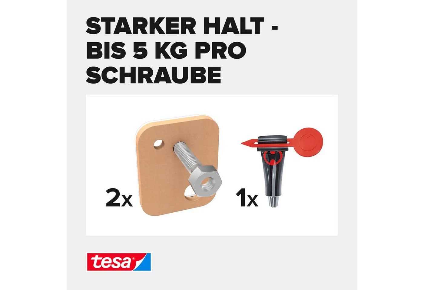 tesa Klebehaken 2 St. 4 kg Halteleistung Fliesen Metall - Bild 3