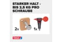tesa Klebeschraube 2x für Mauerwerk & Stein 2,5 kg Haltekraft Bild 3