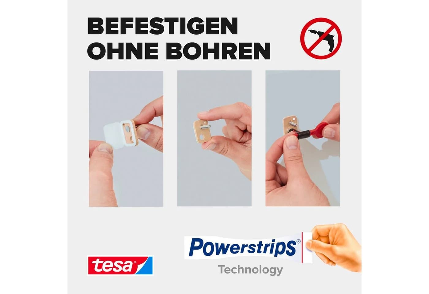tesa Klebeschraube 2x für Mauerwerk & Stein 2,5 kg Haltekraft - Bild 4