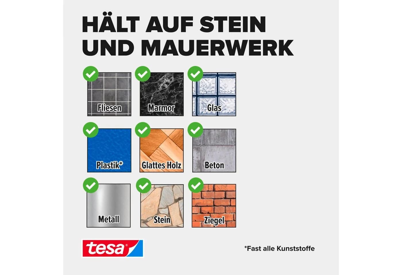 Tesa Klebehaken 2er Pack für Mauerwerk und Stein, Halteleistung 10 kg - Bild 5