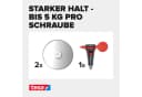 tesa Klebeschraube 2er Pack Silber Mauerwerk & Stein 5 kg Haltekraft Bild 3