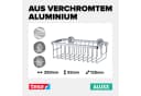 tesa ALUXX Duschablagekorb ohne Bohren silber glänzend Bild 1