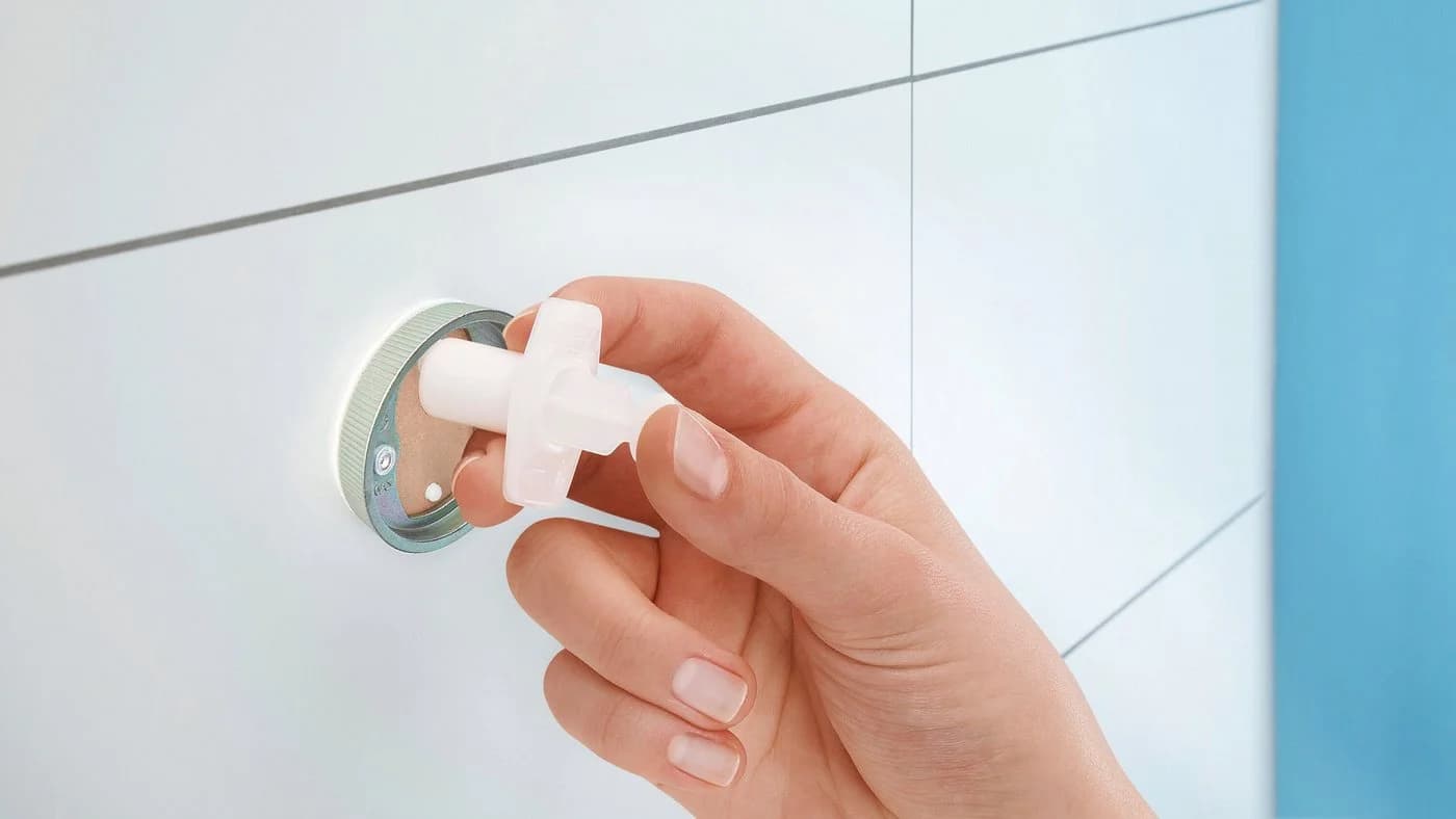 tesa MOON Fönhalterung Selbstklebend Edelstahl Silber Matt - Bild 4