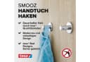 tesa SMOOZ Handtuchhaken ohne Bohren silber glänzend Bild 3