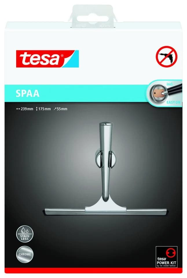 Tesa Glasabzieher Spaa Chrom Metall, Kunststoff 40345-00000-00