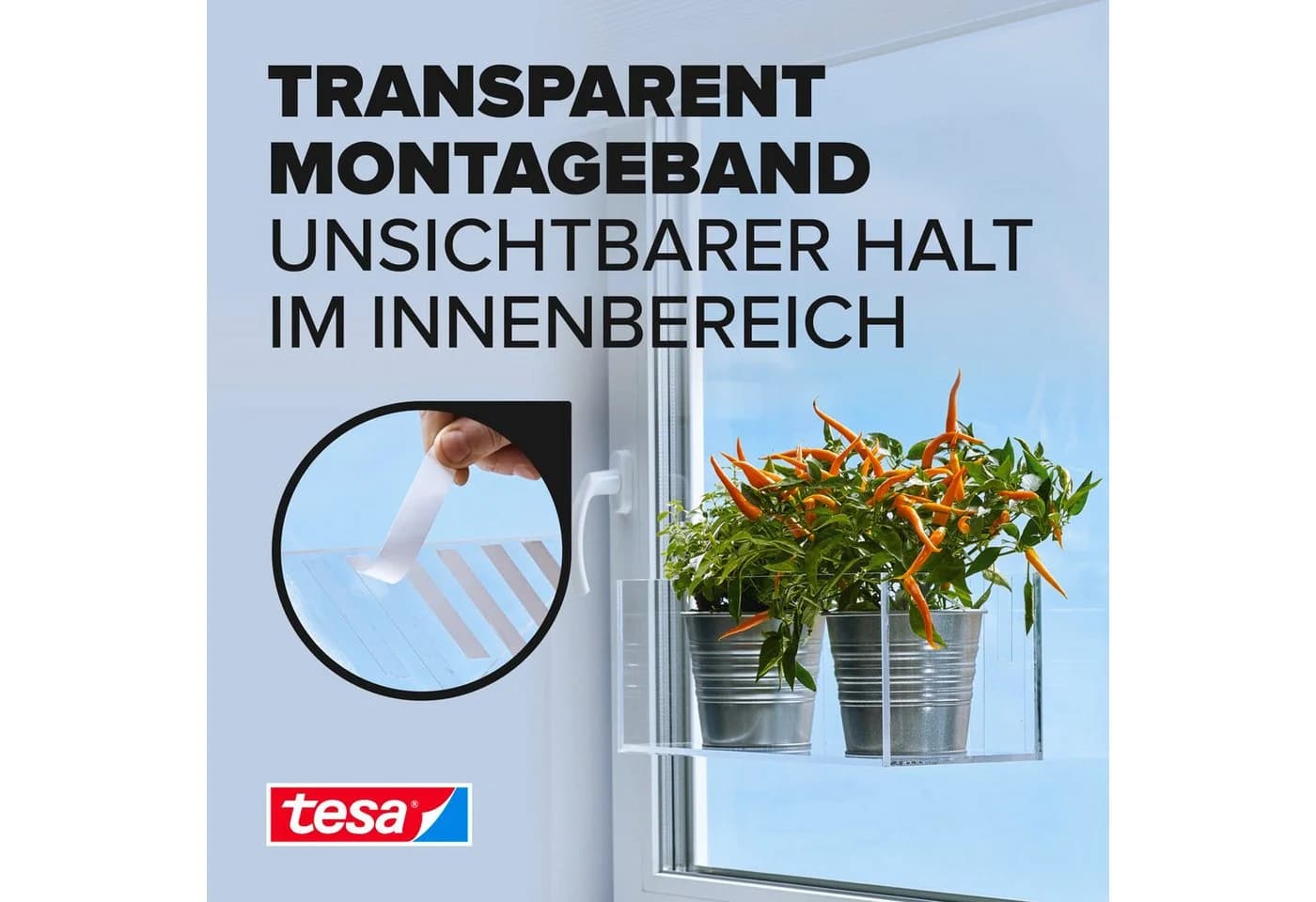 Tesa Powerbond Montageband transparent extra stark