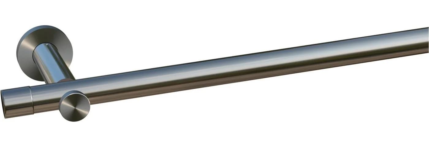 indeko Gardinenstange Linz Edelstahl Optik 20 mm Komplett-Set - Bild 2