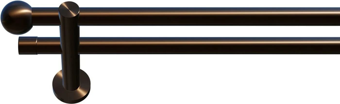 indeko Gardinenstange Colombes 2-läufig Edelstahl-Optik Maßanfertigung - Bild 4
