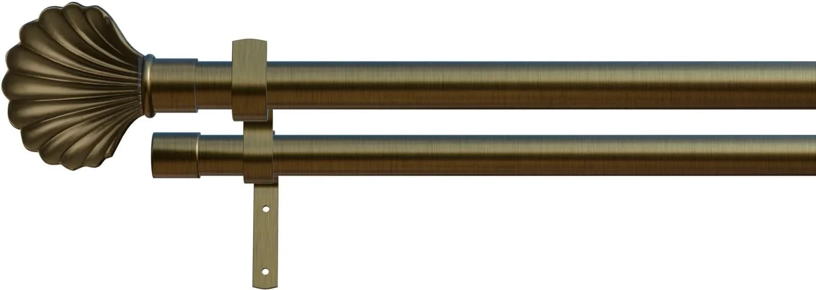 INDEKO Gardinenstange Volterra Altmessing 2-läufig 430cm