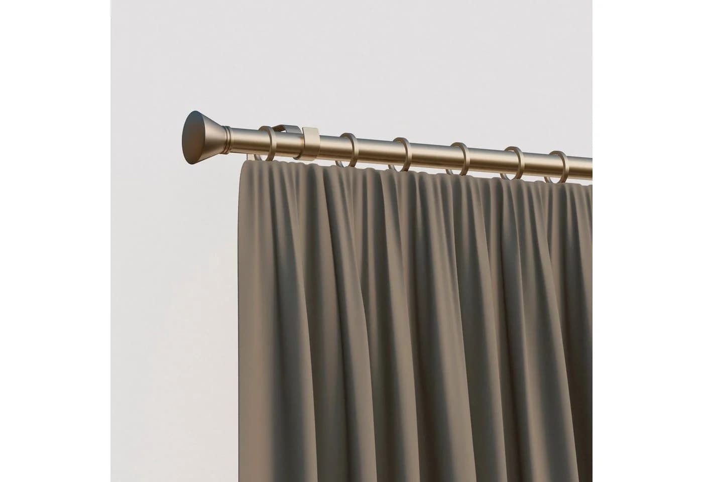 Indeko Gardinenstange Ibiza Silber Stahl 110cm - Bild 2