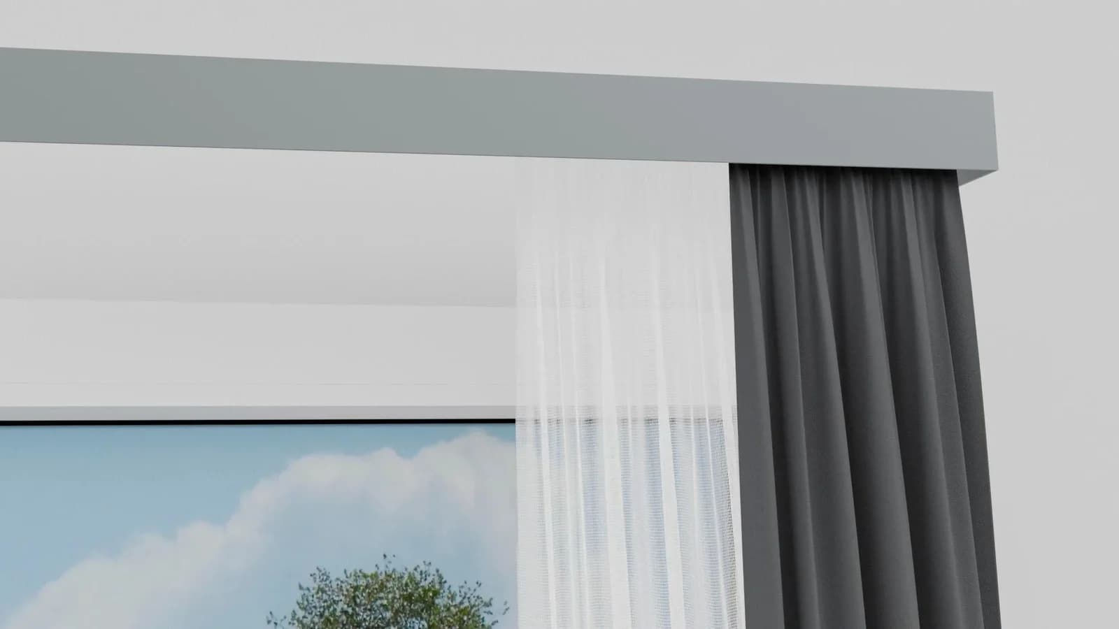 INDEKO Innenlaufschiene Stockholm Silber 2-läufig Aluminium