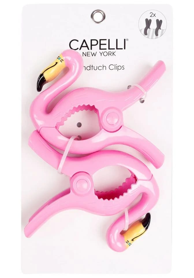 Capelli New York Handtuchklemme 2er Set Rose Flamingo Design - Bild 2