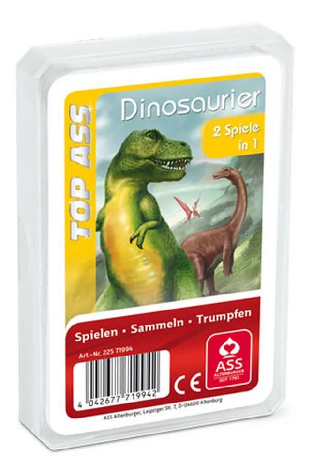 Cartamundi Spiel TOP ASS - Dinosaurier Quartett Bunt