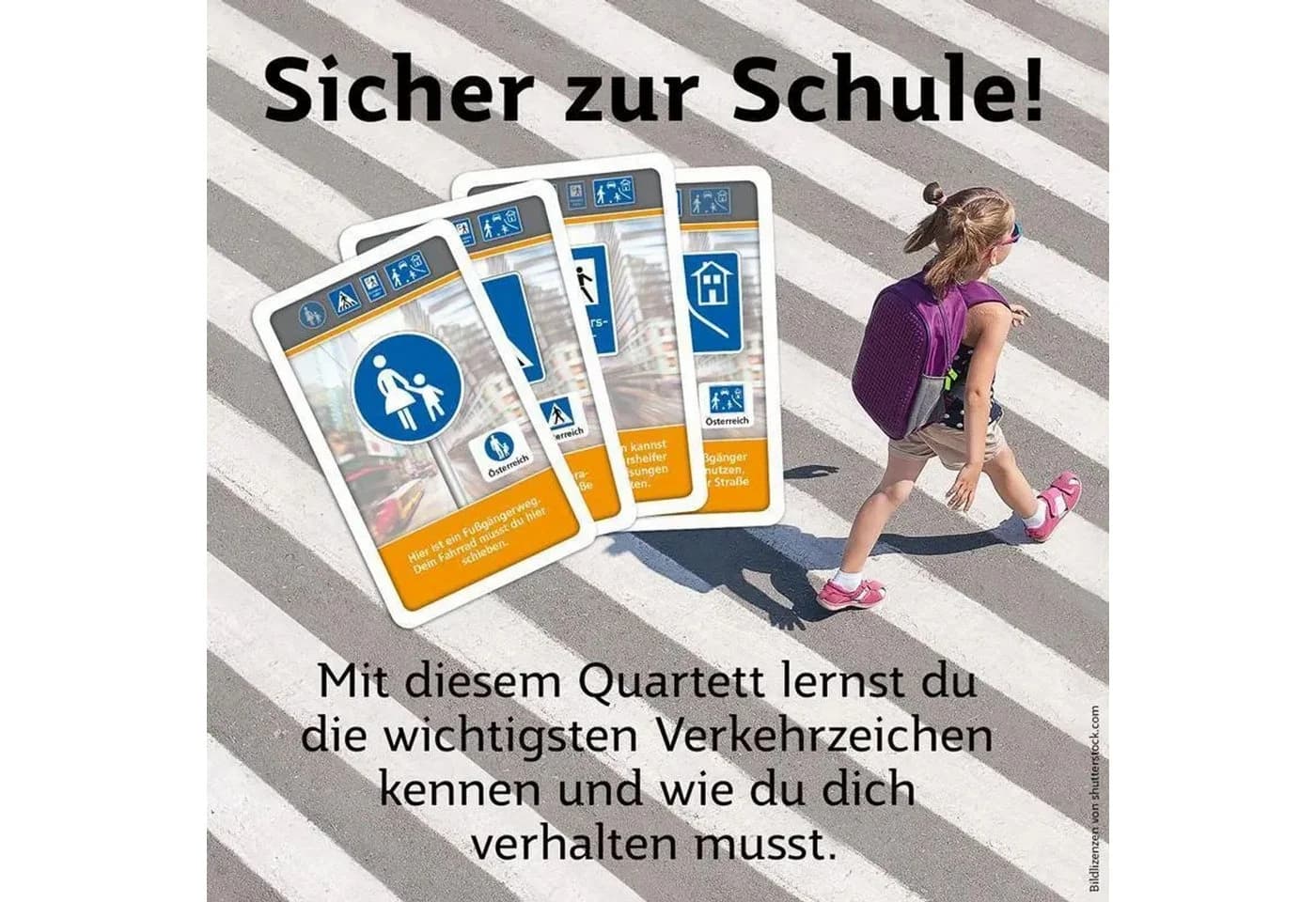 Cartamundi Spiel Abenteuer Schule - Verkehrszeichen Quartett