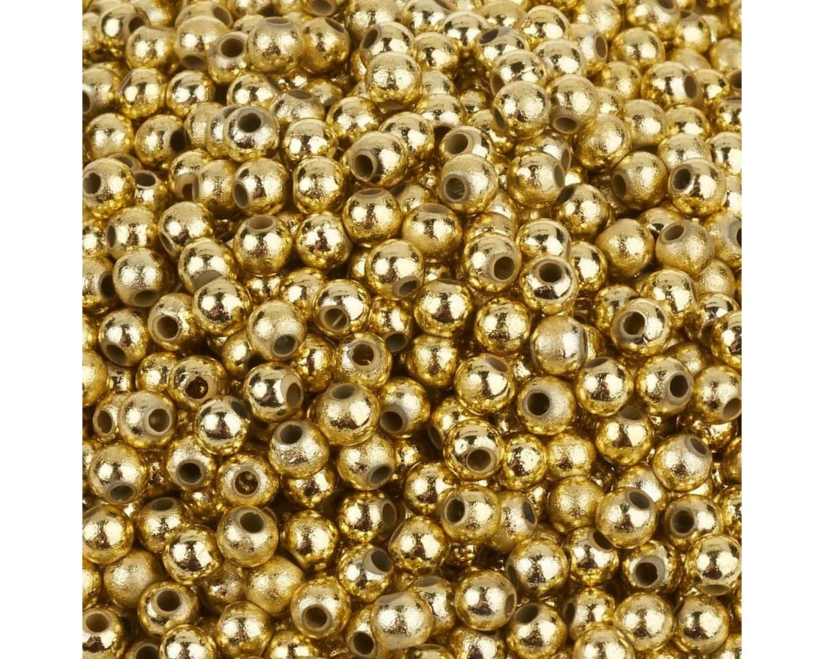 VBS XXL Bastelperlen Gold 1000-tlg. Ø 4mm