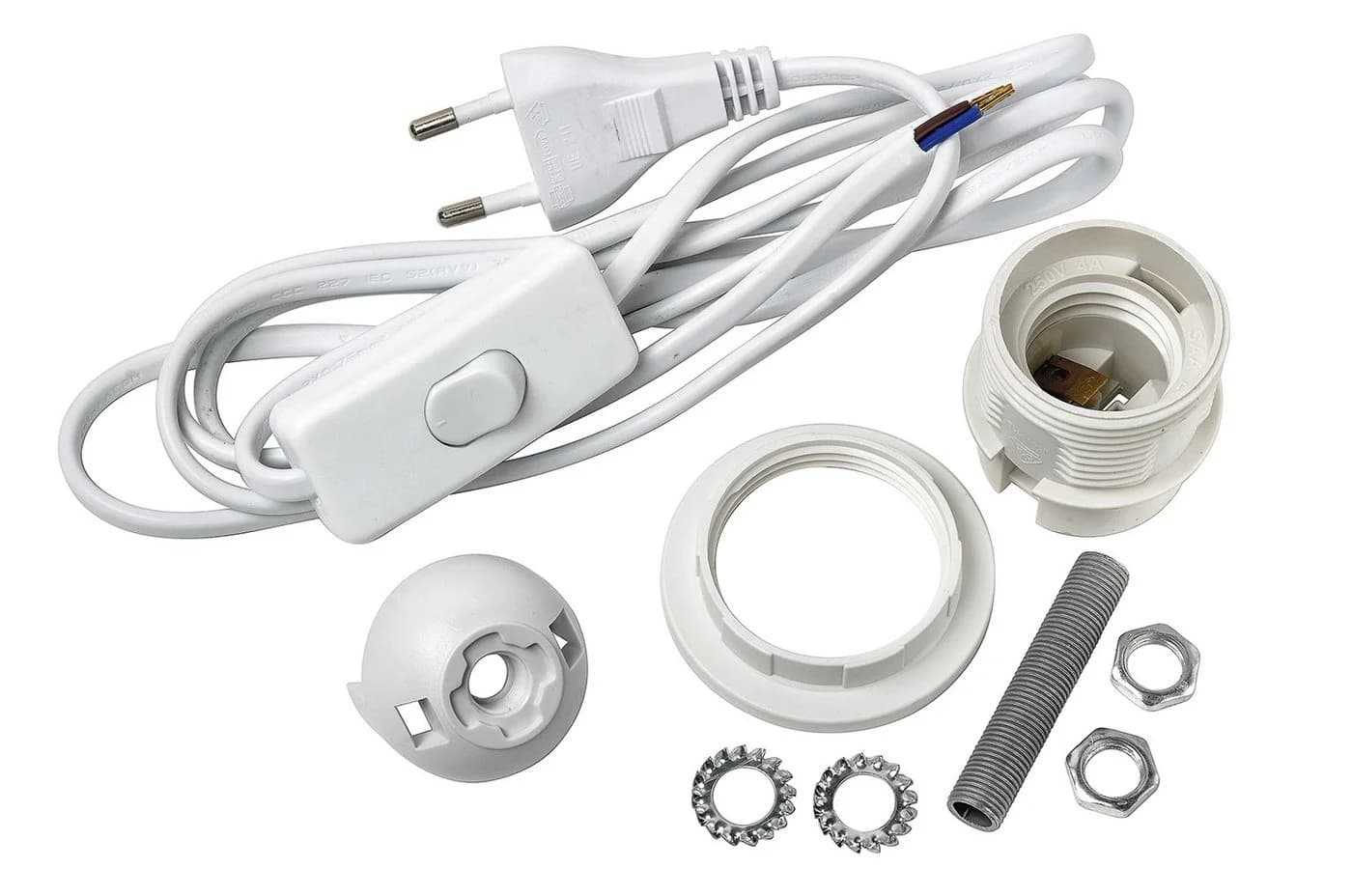 VBS Lampenfassung mit Stecker E27 inkl. Gewinde