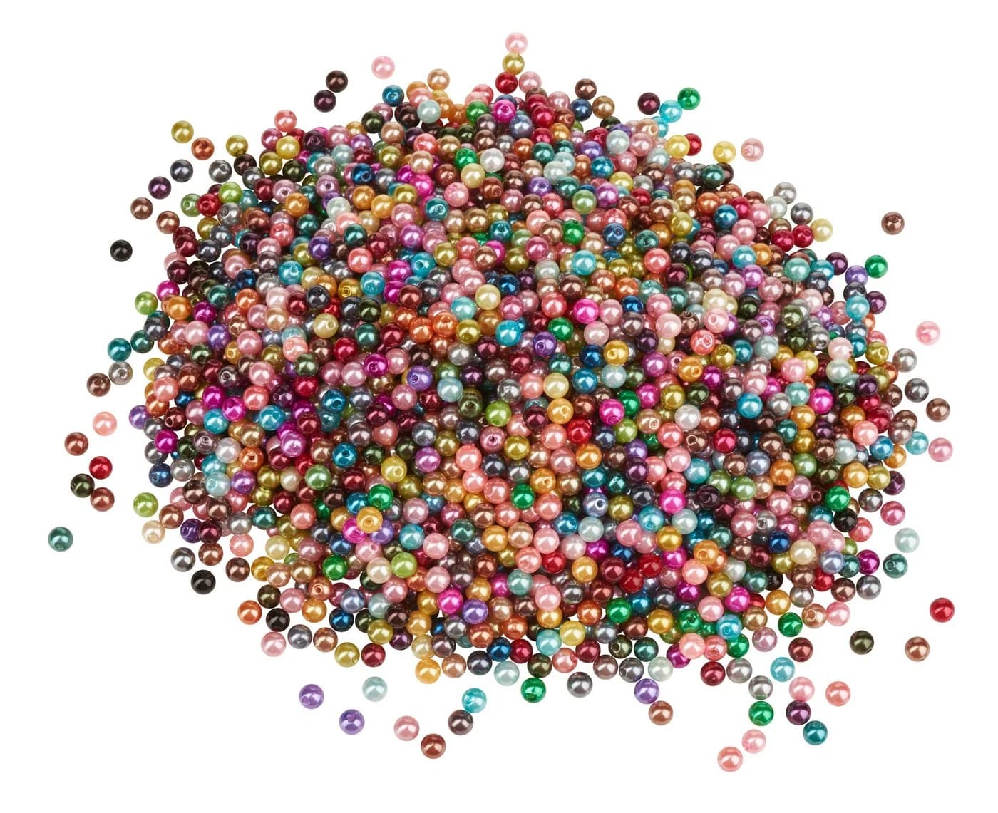 VBS XXL Bastelperlen Bunter Mix 2490 Stück Ø 6 mm Kunststoff